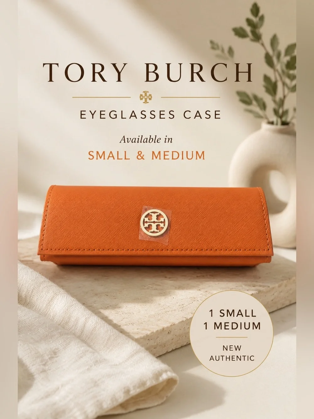 Tory Burch Orange Eyeglasses Case